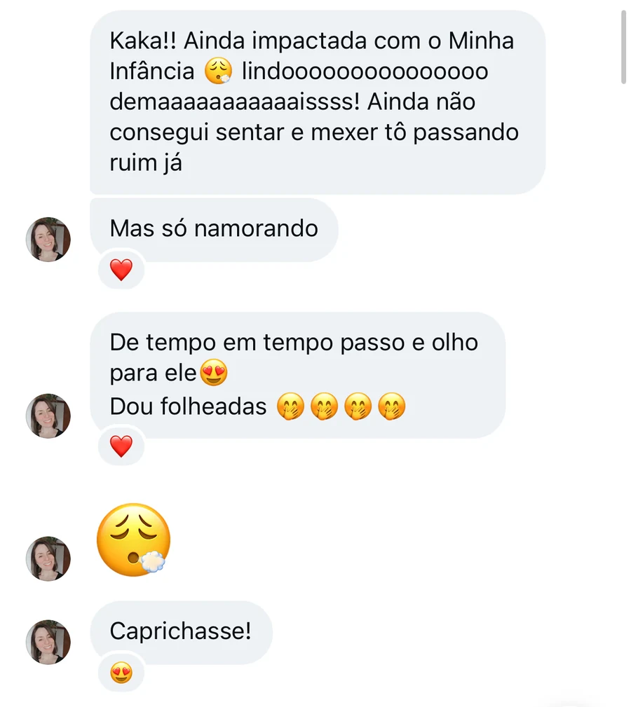 Depoimento: impactada com o Minha Infancia