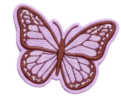 Borboleta bordada lilás