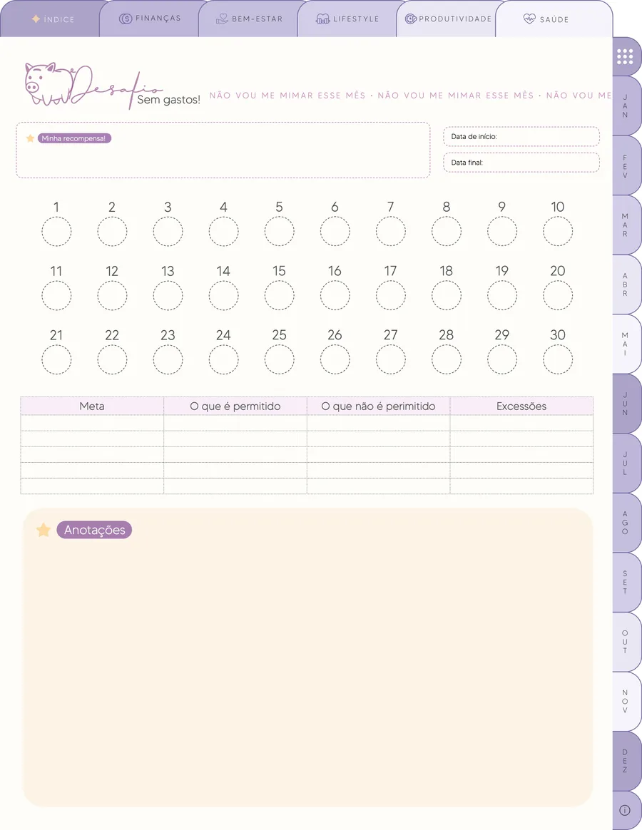 Página 6 do Meu Planner FEITO!